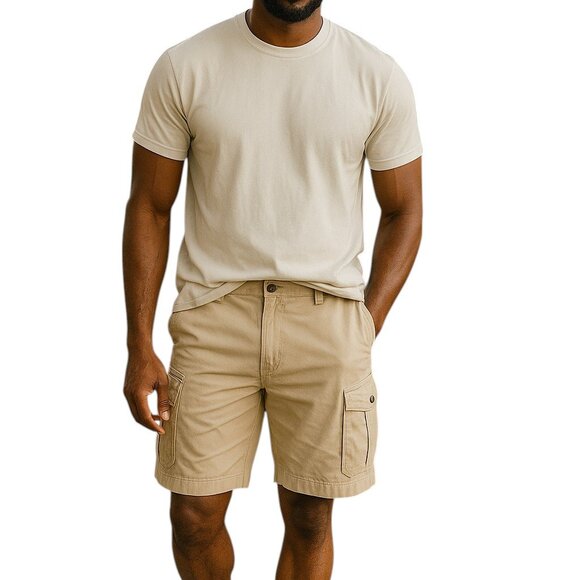 2 for/$35 Timberland Men's Khaki Cargo Shorts Size 40 - Picture 8 of 12